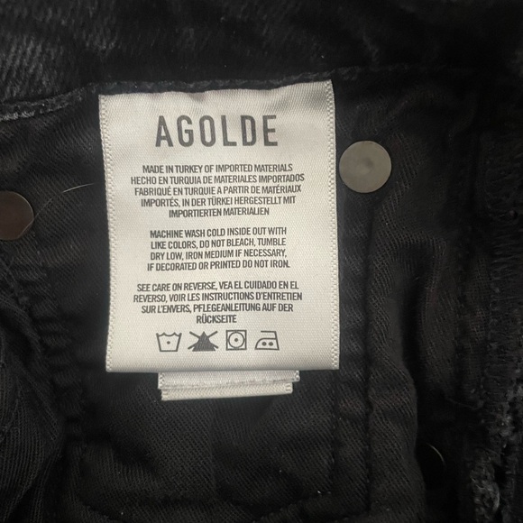 Agolde Women's Black Straight Leg Jeans Size 27 - Picture 4 of 5